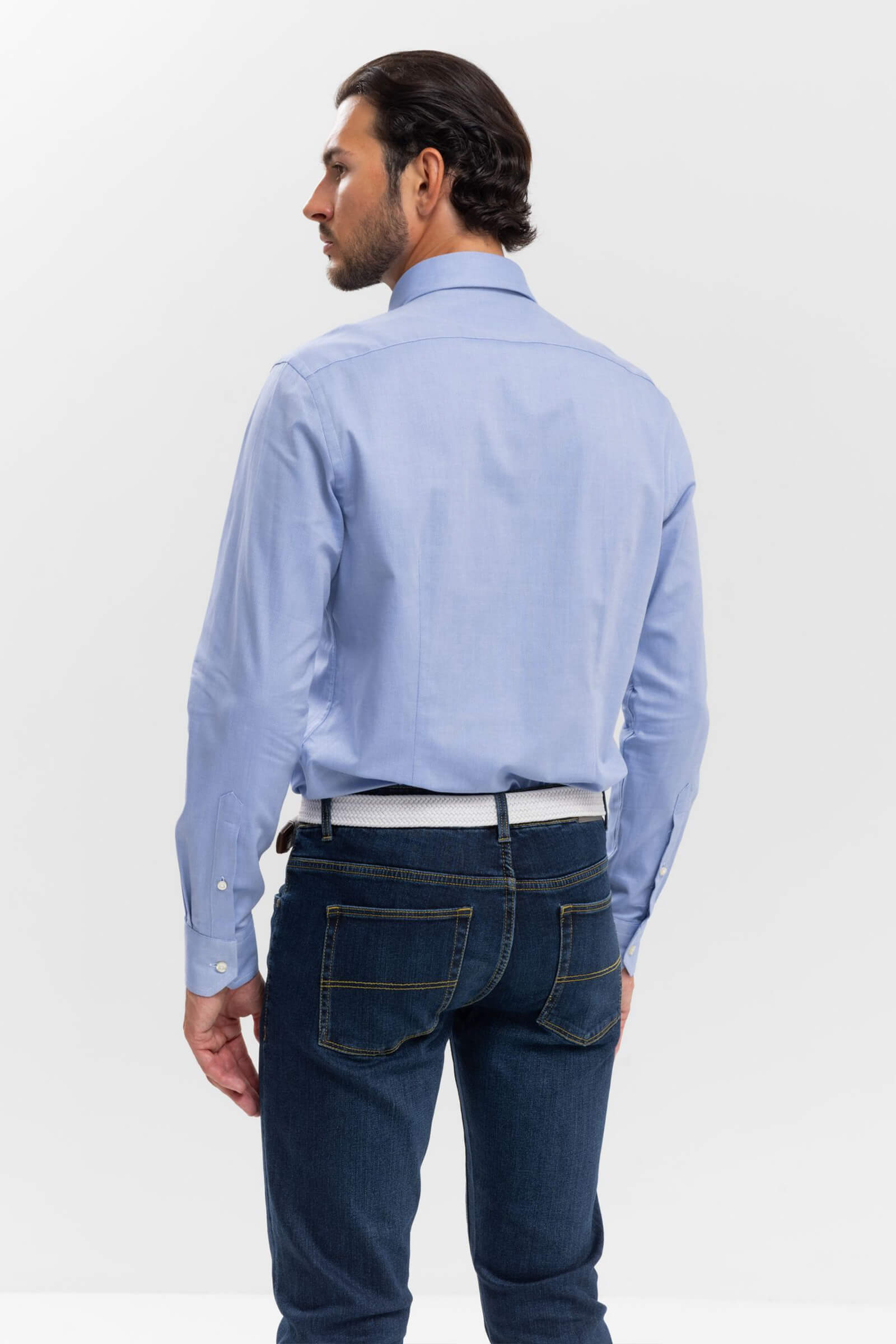 Хлопковая рубашка с воротником баттен-даун Бренд  Изображение 3