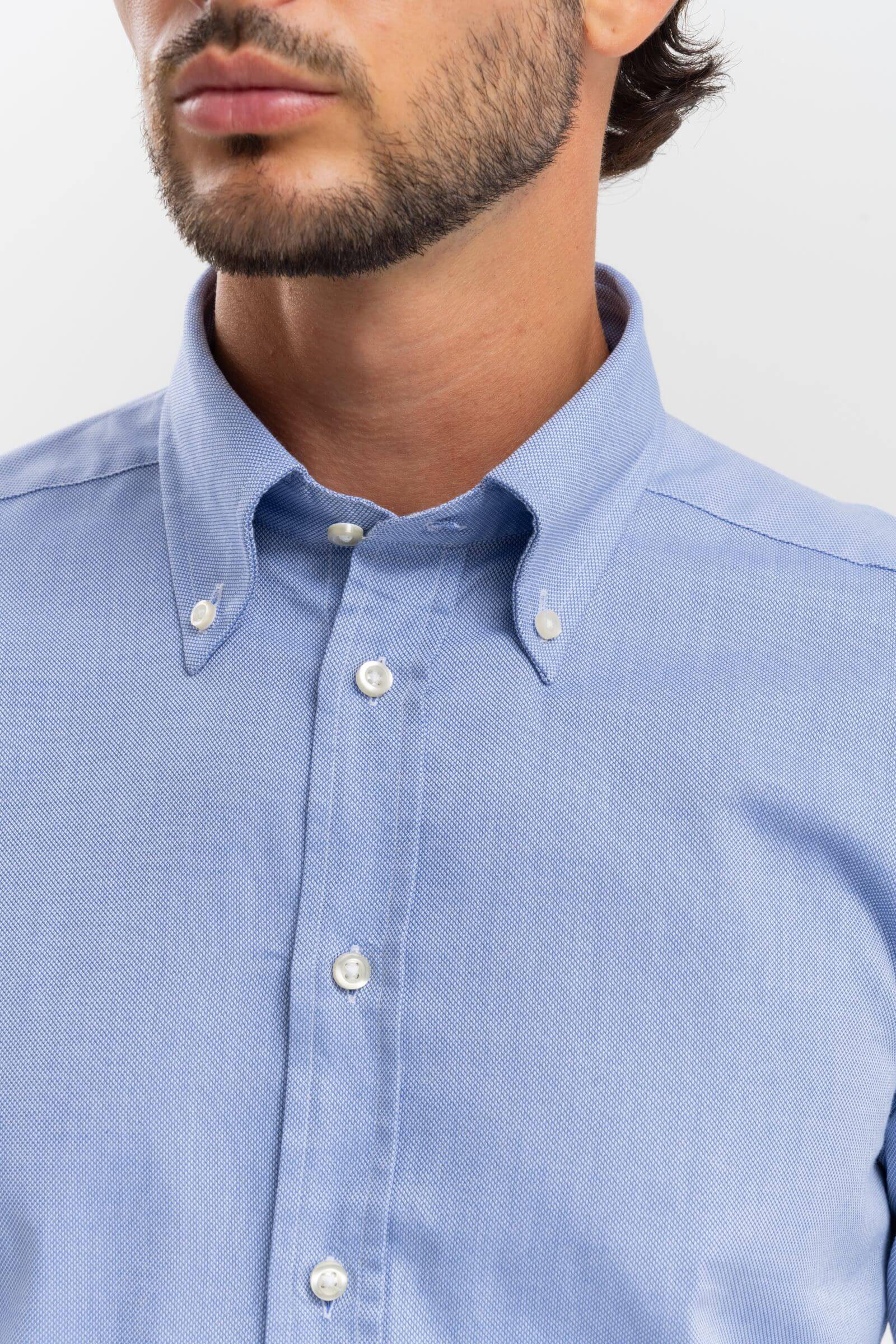 Хлопковая рубашка с воротником баттен-даун Бренд  Изображение 5