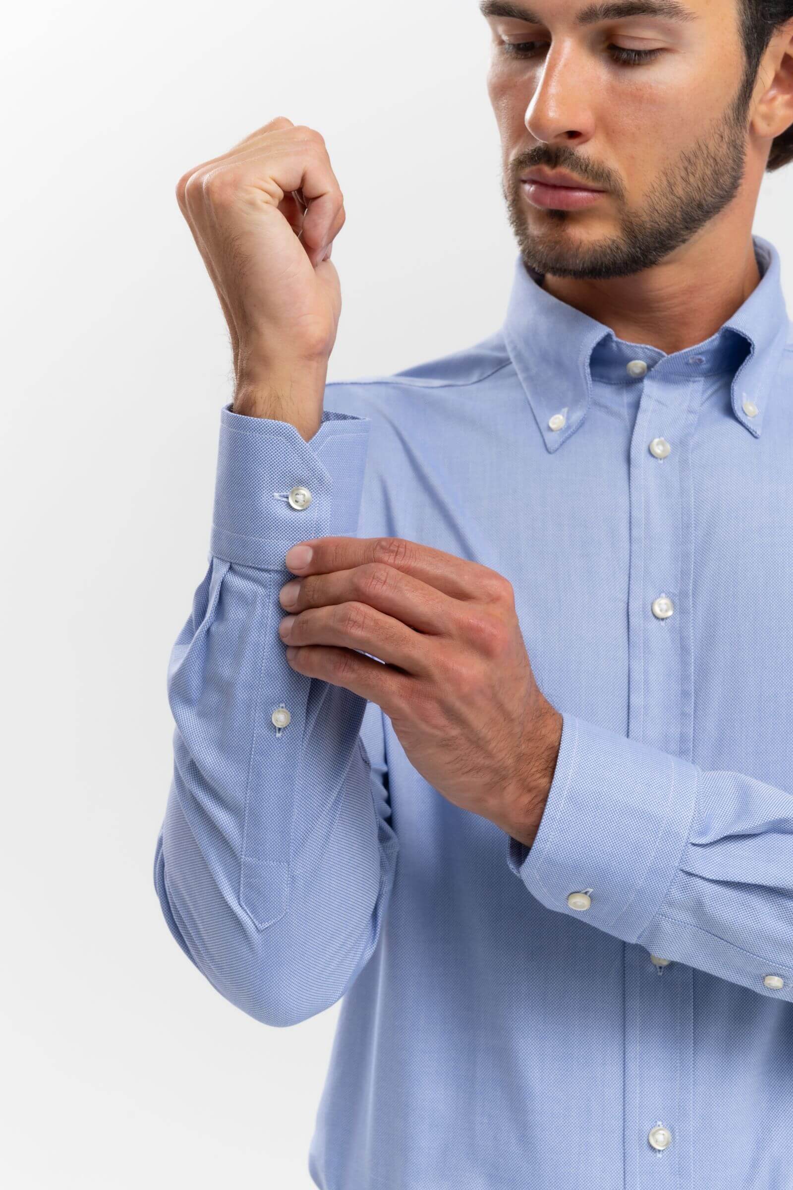 Хлопковая рубашка с воротником баттен-даун Бренд  Изображение 6